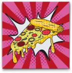  Festés számok szerint - Pop art - Pizza Méret: 50x50cm, Keretezés: Kartonlemezen