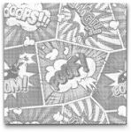  PontPöttyöző - Pop art - Feliratok Méret: 50x50cm, Keretezés: Műanyagtáblával, Szín: Fekete