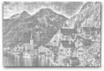  PontPöttyöző - Hallstatti-tó - Ausztria Méret: 40x60cm, Keretezés: Keret nélkül (csak a vászon), Szín: Fekete