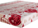 decoDoma Cearceaf cu elastic din micropluş INIMĂ 90 x 200 cm