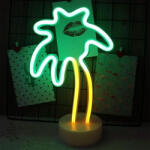 Fantasee Lampa LED 3D , zIluzie Optica, Palmier, schimbare 7, 16 culori, comanda tactila + telecomanda, (b07ckn2722)