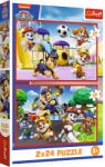 Trefl - Puzzle 2x24 Paw Patrol: Doggy day of fun - 1 - 39 piese