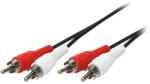 LogiLink 2xRCA - 2xRCA, 2.5m audio kábel 2, 5 M Fekete (CA1039)