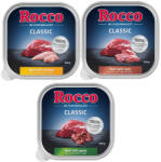 Rocco 9x300g Rocco Classic tálcás nedves kutyatáp 9 x 300 g- Mix 2: marha & bárány, csirke, vad