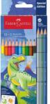 Faber-Castell Creioane colorate Faber-Castell Dino Color Classic set 10+3 metalice - Dino