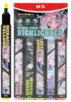 M&G Evidențiator fluorescent M&G BLACK CUBE - Pink Fantasy (set de 5 culori)