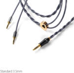 DD HIFI BC150B 3.5mm STANDARD - Cablu pentru căști simetric din argint cu conector de 4.4mm - 145cm (DDHIFI-BC150B-35-145)