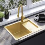Rea Paul, 1 rekeszes acél mosogató 600x480x185 mm, arany matt, ZLE-06010 (ZLE-06010)