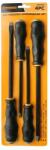 Somogyi Elektronic WORKSITE WT2024 átmenő csavarhúzó készlet, hosszú szárú, 4db, lapos és csillag fejek, mágneses és edzett WT2024 (WT2024)