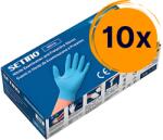  10x SETINO Nitril vizsgálókesztyű 3, 5 g (púdermentes, kék) M (K_SENVK100_M)