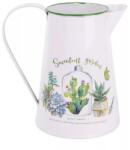  Bádog kiöntő, pozsgás mintás, fehér