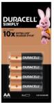 Duracell Alkáli ceruzaelem AA 4db (5000394129733) (d5000394129733) (d5000394129733)