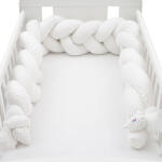 NEW BABY Védő fonott rácsvédő kiságyba New Baby Minka és pöttyök szürke - babamamakozpont