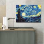 Canvart Tablou Canvas Van Gogh Noapte instelata, Multicolor, 100x70 cm (249CVT1560)