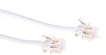 MicroConnect ACT RJ11 - RJ11 cable, White 2.0m 2 M Fehér (ModularCable RJ11 6P/4C 2m) (ModularCable RJ11 6P/4C 2m)