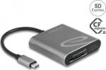 Delock USB Type-C kártyaolvasó SD Express és CFexpress memóriakártyákhoz (91000) (91000)