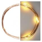 EMOS D3AW07 karácsonyi nano fényfüzér 1, 9m 20 LED | 1, 28 W | 2xAA - meleg fehér, időzítő, réz