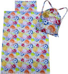  Aztadejó labdák bölcsis ovis ágyneműhuzat hátizsákba csomagolva 100x135 cm 40x50 cm (AZTAAGY16)