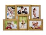  Fali fényképtartó 6db 10x15cm-es képhez bükk (CQ695)