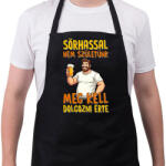 printfashion Sörhassal nem születünk meg kell dolgozni érte - Kötény - Fekete (17648815)