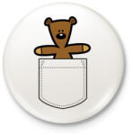 printfashion MrBean Teddy - Kitűző, hűtőmágnes - Fehér (17708323)