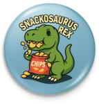 printfashion Snackosaurus Rex - Kitűző, hűtőmágnes - Világoskék (17669973)