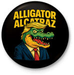 printfashion Alligator Alcatraz - Kitűző, hűtőmágnes - Fekete (17588437)