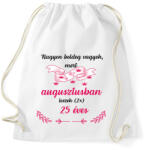 printfashion 50. (225) szülinap ápr. - Sportzsák, Tornazsák - Fehér (17666064)