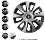 Versaco Set Capace de Roți Auto Stratos Compatibilitate Toyota 4 Bucăți 14" Argintii/Negre 004-05115 (004-05115)
