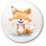 printfashion Róka - Kitűző, hűtőmágnes - Fehér (17711823)