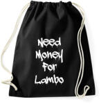 printfashion Need money for lambo fehér - Sportzsák, Tornazsák - Fekete (17633131)