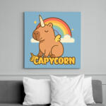 printfashion Capycorn - Vászonkép - Világoskék (17615899)