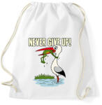 printfashion Never Give Up! - Sportzsák, Tornazsák - Fehér (17699814)