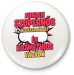 printfashion SZUPERHŐS KOZMETIKUS - Kitűző, hűtőmágnes - Fehér (17611347)