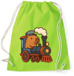 printfashion Mozdonyvezető kapibara - Sportzsák, Tornazsák - Limezöld (17650772)