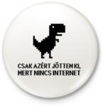 printfashion Csak azért jöttem ki mert nincs internet - Kitűző, hűtőmágnes - Fehér (17635686)