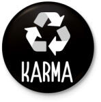 printfashion karma - Kitűző, hűtőmágnes - Fekete (17616337)