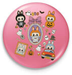 printfashion Halloween Labubu - Kitűző, hűtőmágnes - Rózsaszín (17707428)