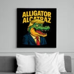 printfashion Alligator Alcatraz - Vászonkép - Fekete (17588447)