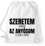 printfashion Szeretem az anyósom fekete - Sportzsák, Tornazsák - Fehér (17618730)