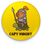 printfashion Capy knight - Kitűző, hűtőmágnes - Sárga (17639078)