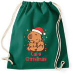 printfashion Capy Christmas - Sportzsák, Tornazsák - Sötétzöld (17650323)