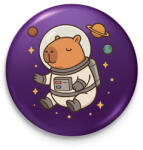 printfashion Űrhajós kapibara - Kitűző, hűtőmágnes - Lila (17624893)