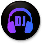printfashion Dj - Kitűző, hűtőmágnes - Fekete (17625787)