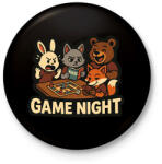 printfashion Game Night - Kitűző, hűtőmágnes - Fekete (17601487)