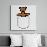 printfashion MrBean Teddy - Vászonkép - Fehér (17708333)