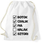 printfashion Botok csalik pia halak sztori (fekete) - Sportzsák, Tornazsák - Fehér (17668764)
