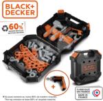 Smoby Geantă de scule cu bormașină Bricolo Case Black&Decker Smoby cu unelte și piese de asamblare 35 accesorii de la 3 ani (SM360938) Set bricolaj copii