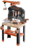 Smoby Munkapad mechanikus daruval Bricolo Builder Workbench Smoby összeszerelhető kisautóval és fúróval 92 kiegészítő 102 cm magas (SM360741)