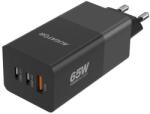 ALIGATOR CHPD0027 - Gyorstöltő adapter GaN PD 65W 2xUSB-C + USB-A, fekete CHPD0027 (PH0015)